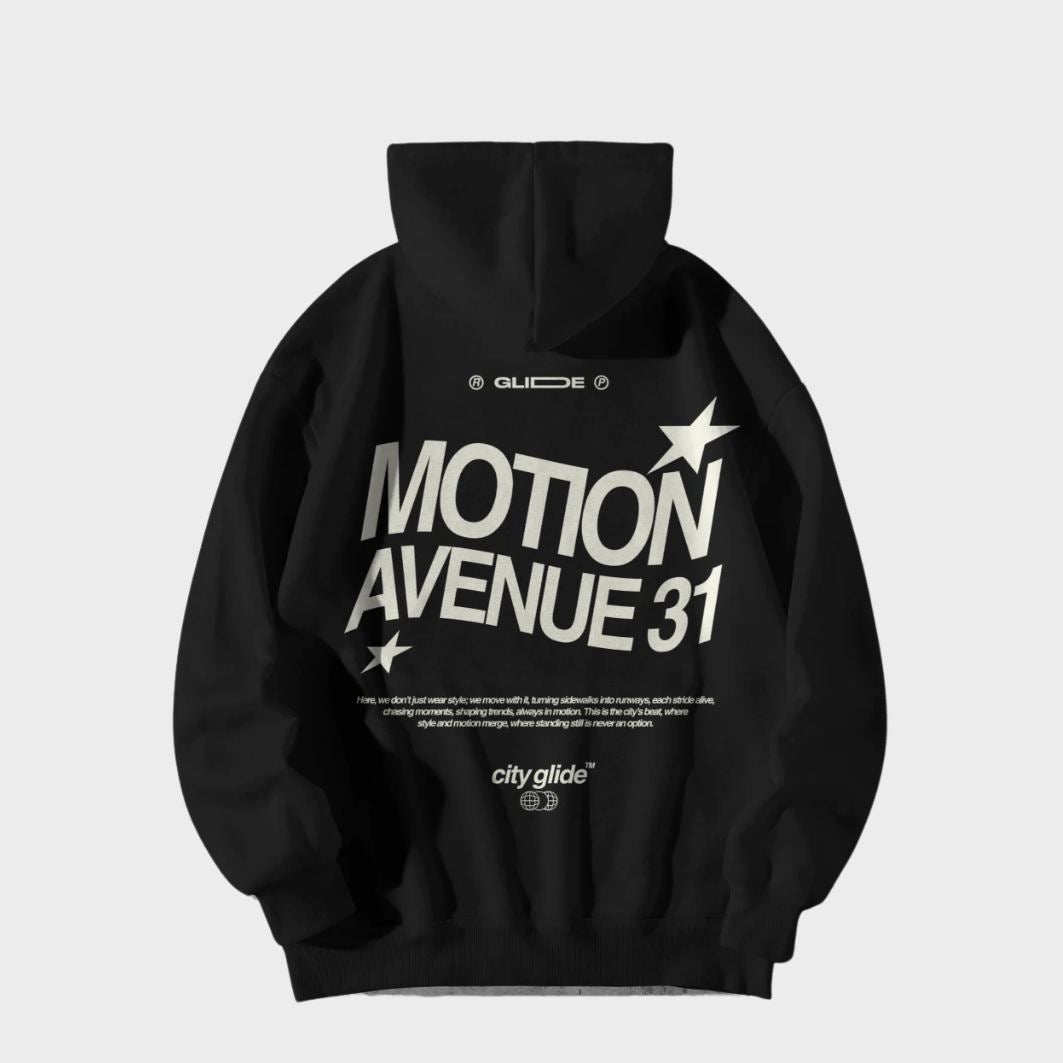 Black Avenue Hoodie - City Glide Shop