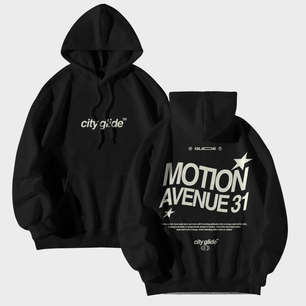 Black Avenue Hoodie - City Glide Shop