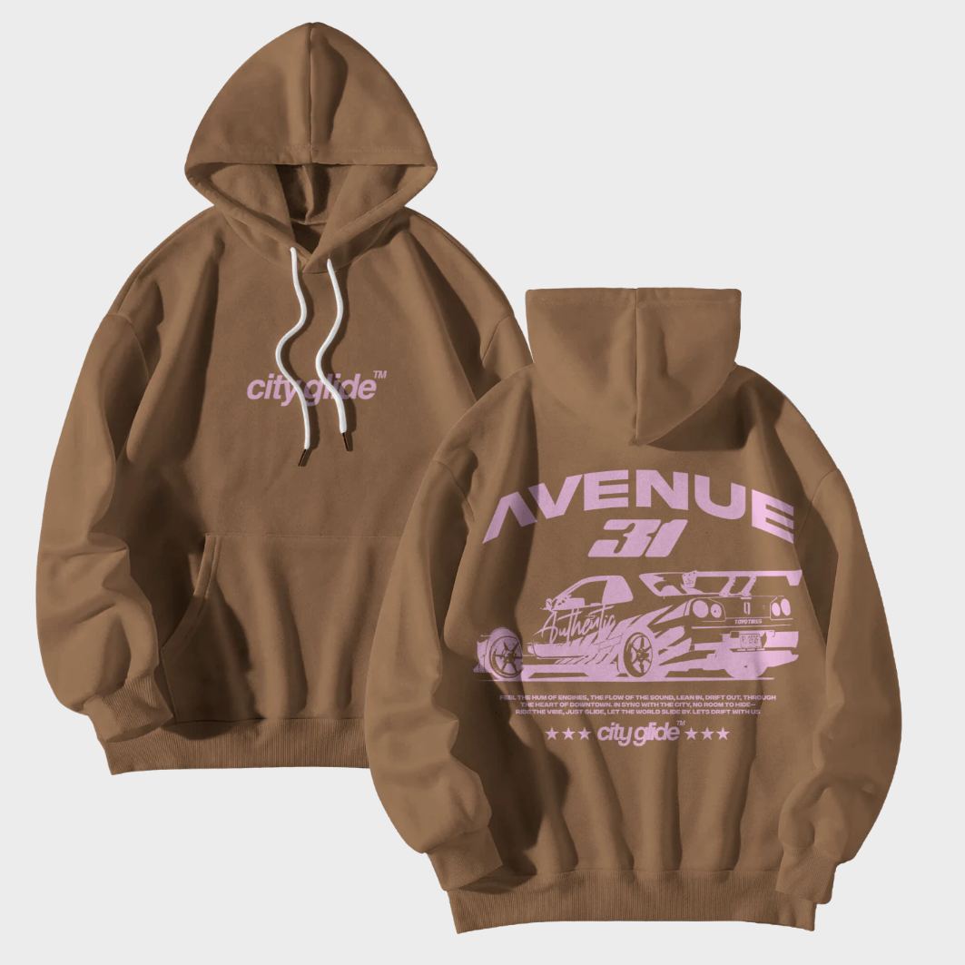 Brown Avenue Hoodie - City Glide Shop